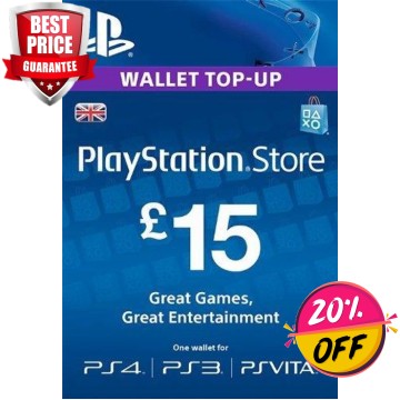 PLAYSTATION NETWORK CARD - £15 (PS VITA/PS3/PS4)
