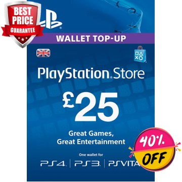 PLAYSTATION NETWORK CARD - £25 (PS VITA/PS3/PS4)