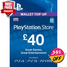 PLAYSTATION NETWORK CARD - £40 (PS VITA/PS3/PS4)