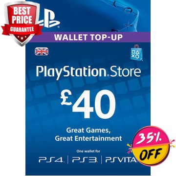 PLAYSTATION NETWORK CARD - £40 (PS VITA/PS3/PS4)