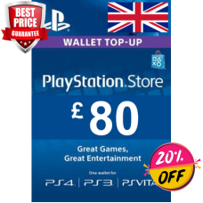 PLAYSTATION NETWORK (PSN) CARD - £80 (UK)
