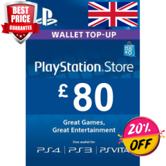 PLAYSTATION NETWORK (PSN) CARD - £80 (UK)