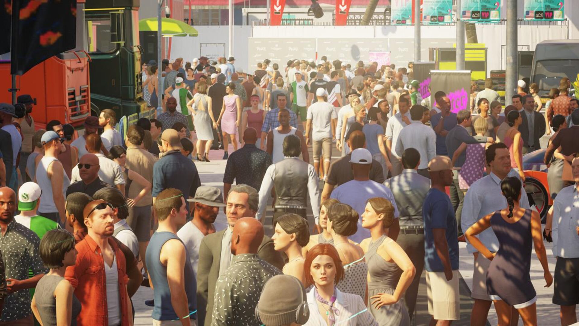 a crowd of people in hitman